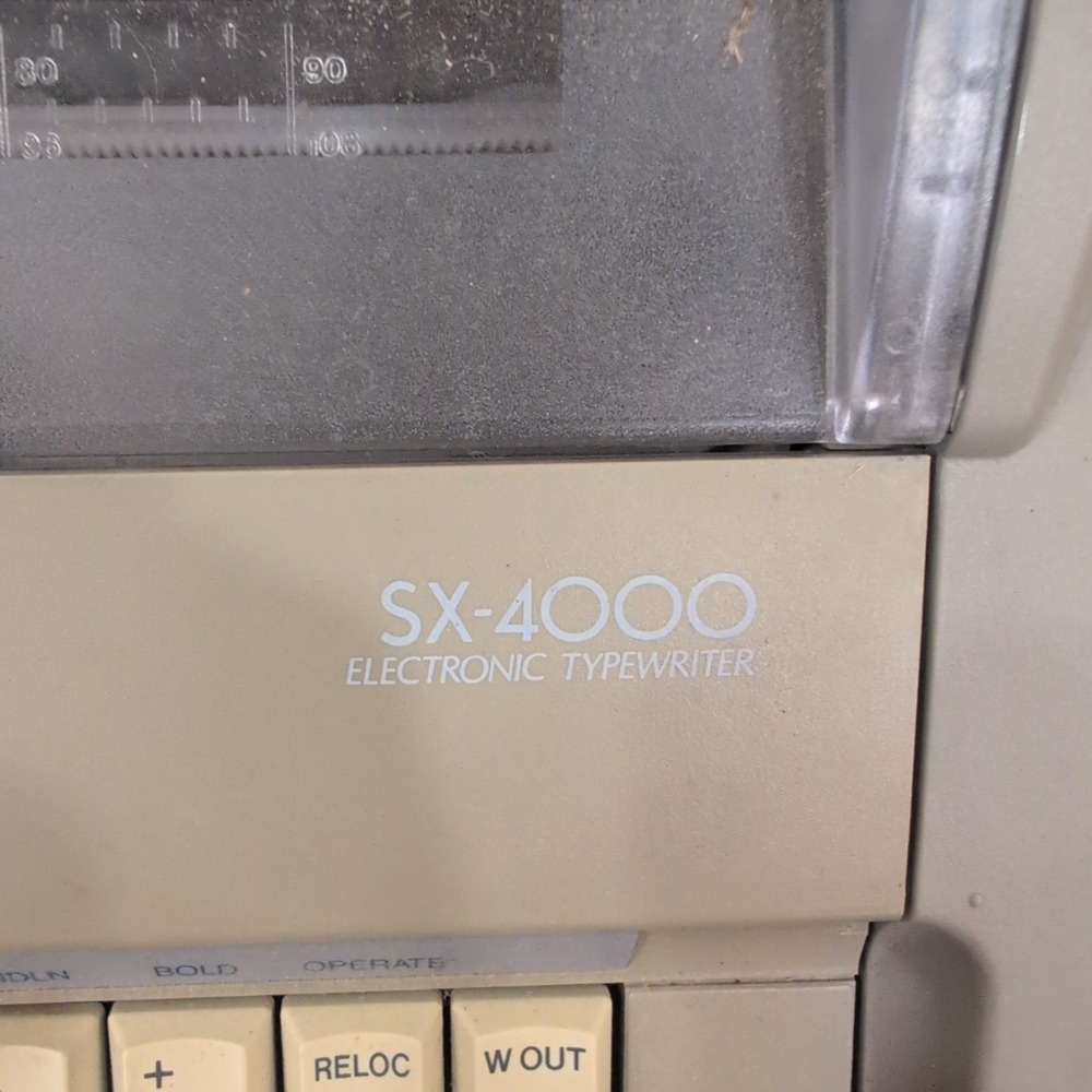 Brother SX-4000 Electronic Typewriter Vintage Gray with Dust Cover SX4000 Cover - Picture 2 of 6